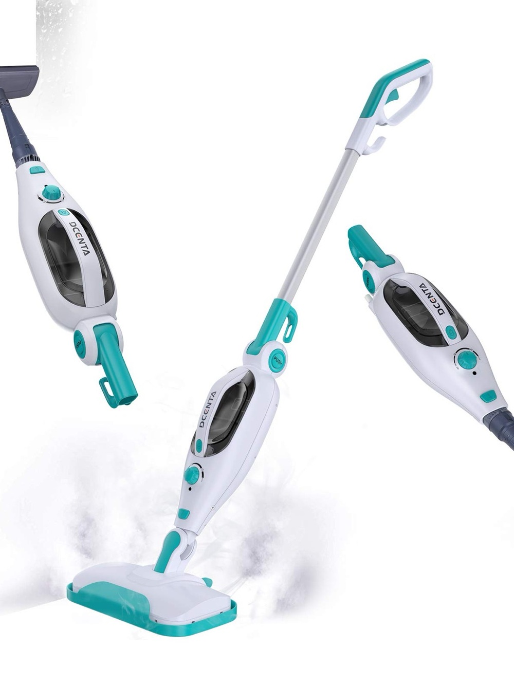 Dcenta Steam Mop Cleaner, 12 in 1 Convenient Detachable Handheld Steam Cleaner
